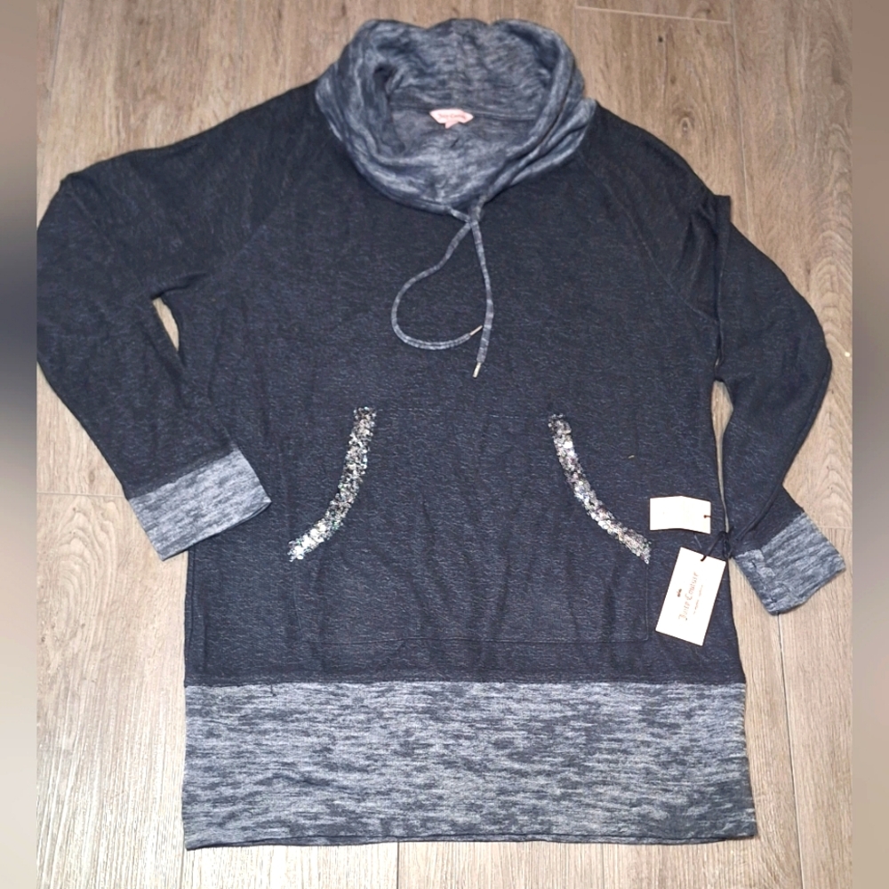 New Juicy Couture Roll Neck Sweater Womans size Large Sequin